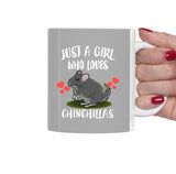 Just A Girl Who Loves Chinchillas Tee Coffee Mug, Chinchilla Lover Gift, Chinchilla Animal Mug Image 2