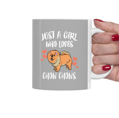Just A Girl Who Loves Chow Chows Coffee Mug - chow chow print design