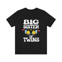 Big Sister Of Twins Bees Shirt - big sister of twins print design