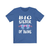 Big Sister Of Twins Elephants Shirt, Big Sister Of Twins Gift, Twins Sister Gift, Big Sister Of Twins Announcement T-Shirt Image 2