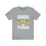 Grandma Of Twins Shirt, Grandma Of Twins Turtles Gift, Grandma Of Twins Announcement Grandmother Gift T-Shirt Image 3