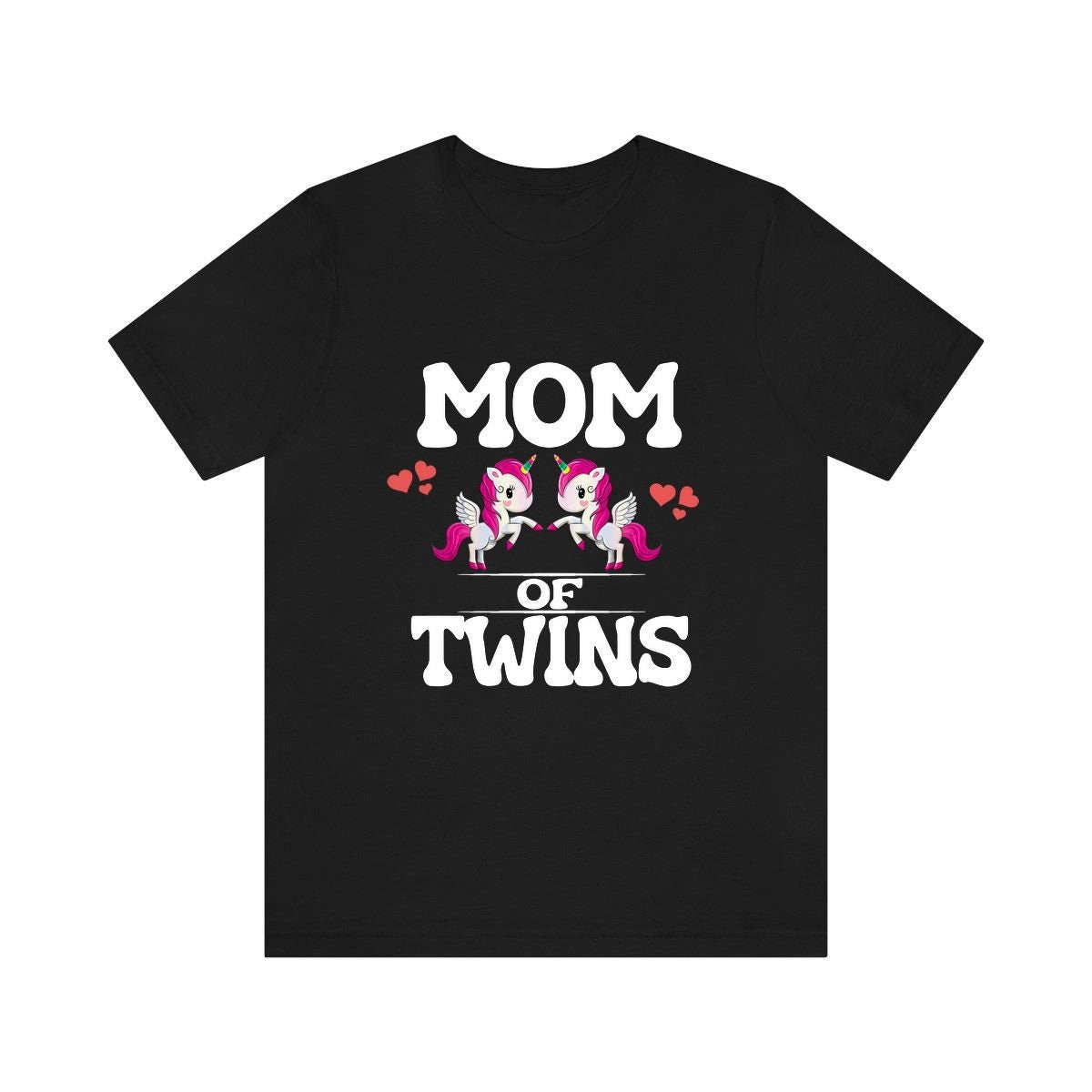 Mom Of Twins Shirt, Mom Of Twins Unicorns Gift, Mom Of Twins Announcement, Mom Of Twins Pregnancy Mother Gift T-Shirt Image 1