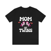 Mom Of Twins Shirt, Mom Of Twins Unicorns Gift, Mom Of Twins Announcement, Mom Of Twins Pregnancy Mother Gift T-Shirt Image 1