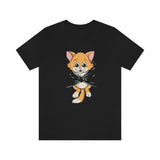 Cats Kitten Behind A T-Shirt, Cat Lover Shirt, Cute Cat Shirt, Cat Funny Shirt, Girl Boy Cat Lover Gift, Cat Girl T-Shirt Image 2