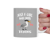Just A Girl Who Loves Terns Bird Tea Coffee Mug, Tern Lover Gift, Tern Birding Animal Mug Image 2