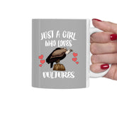 Just A Girl Who Loves Vultures Bird Tea Coffee Mug, Vulture Lover Gift, Vulture Birding Women Animal Mug Image 1