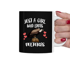 Just A Girl Who Loves Vultures Coffee Mug - vulture print design