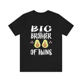 Big Brother Of Twins Avocado Shirt, Big Brother Of Twins Gift, Brother Of Twins Announcement T-Shirt Image 1