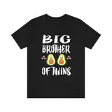 Big Brother Of Twins Avocado Shirt, Big Brother Of Twins Gift, Brother Of Twins Announcement T-Shirt Image 1