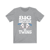 Big Brother Of Twins Cats Shirt, Big Brother Of Twins Gift, Brother Of Twins Announcement T-Shirt Image 1