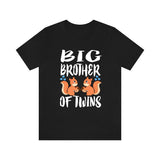 Big Brother Of Twins Squirrels Shirt, Big Brother Of Twins Gift, Brother Of Twins Announcement T-Shirt Image 1