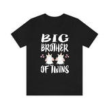 Big Brother Of Twins Unicorns Shirt, Big Brother Of Twins Gift, Brother Of Twins Announcement T-Shirt Image 2