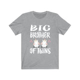 Big Brother Of Twins Unicorns Shirt, Big Brother Of Twins Gift, Brother Of Twins Announcement T-Shirt Image 3