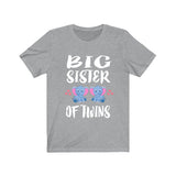 Big Sister Of Twins Elephants Shirt, Big Sister Of Twins Gift, Twins Sister Gift, Big Sister Of Twins Announcement T-Shirt Image 3