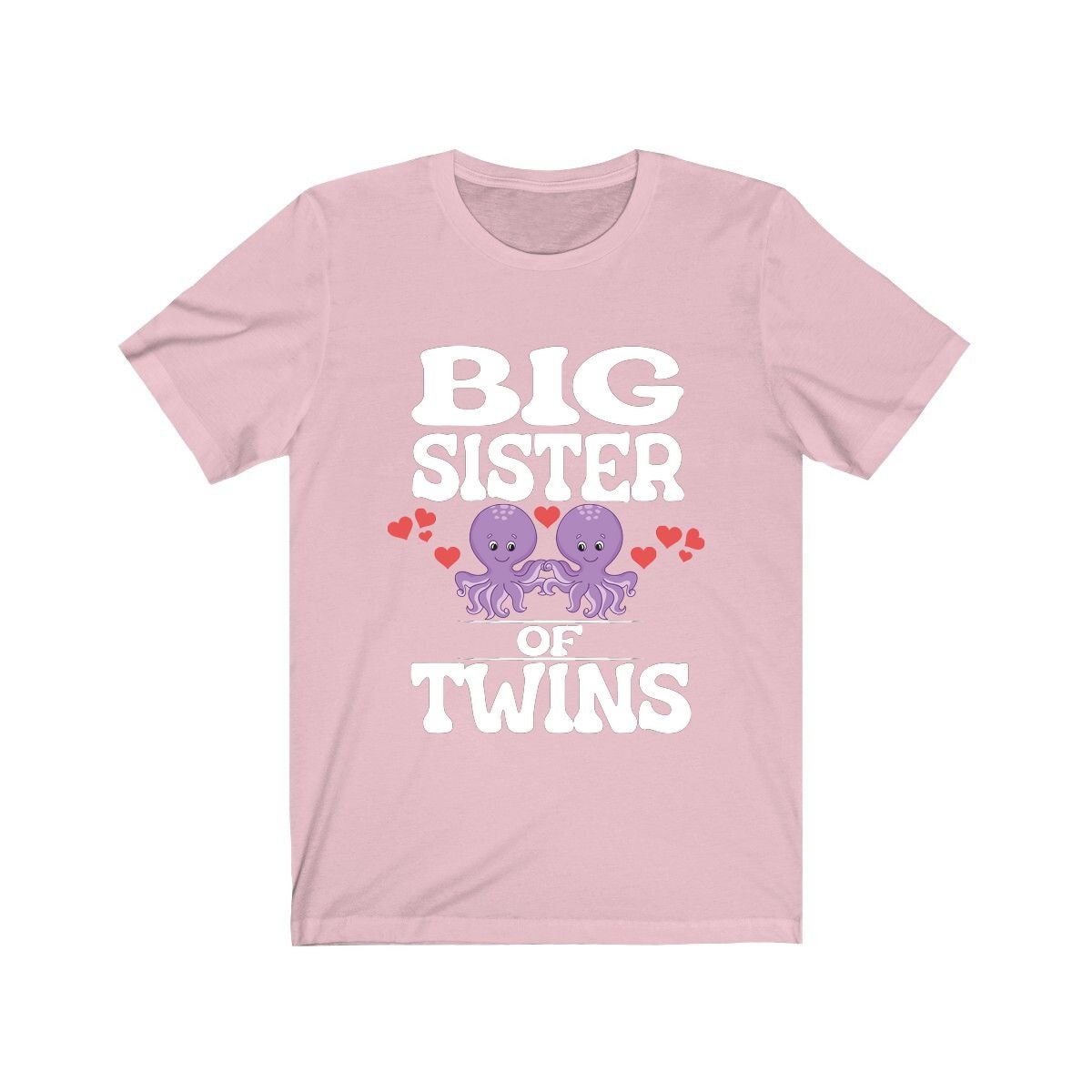 Big Sister Of Twins Octopus Shirt - big sister of twins print design
