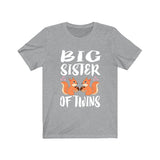 Big Sister Of Twins Squirrels Shirt, Big Sister Of Twins Gift, Twins Sister Gift, Big Sister Of Twins Announcement T-Shirt Image 3