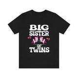 Big Sister Of Twins Unicorns Shirt, Big Sister Of Twins Gift, Twins Sister Gift, Big Sister Of Twins Announcement T-Shirt Image 1