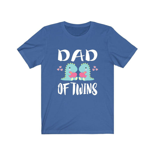 Dad of twins dinosaurs father announcement tee for dino twin dad