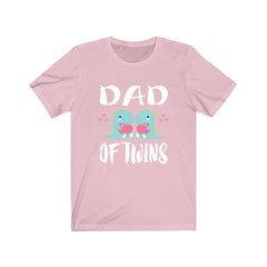 Dad of twins dinosaurs father announcement tee for dino twin dad