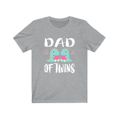 Dad of twins dinosaurs father announcement tee for dino twin dad
