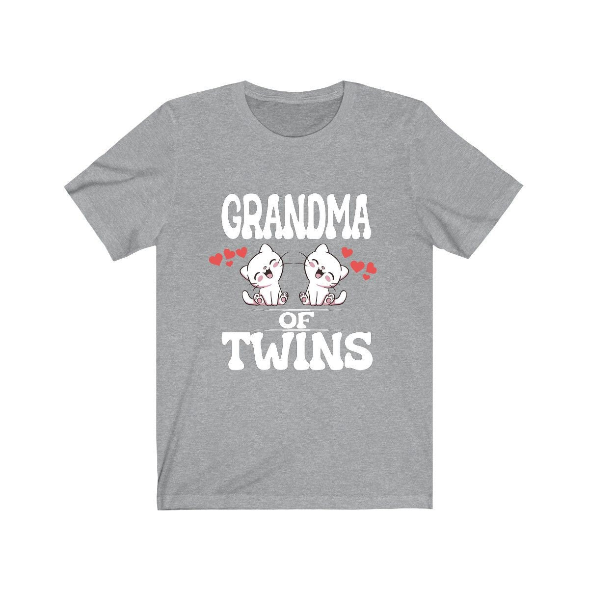 Grandma Of Twins Cats Shirt, Grandma Of Twins Gift, Grandma Of Twins Announcement Grandmother Gift T-Shirt Image 1