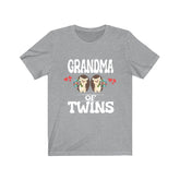 Grandma Of Twins Hedgehogs Shirt, Grandma Of Twins Gift, Grandma Of Twins Announcement Grandmother Gift T-Shirt Image 1