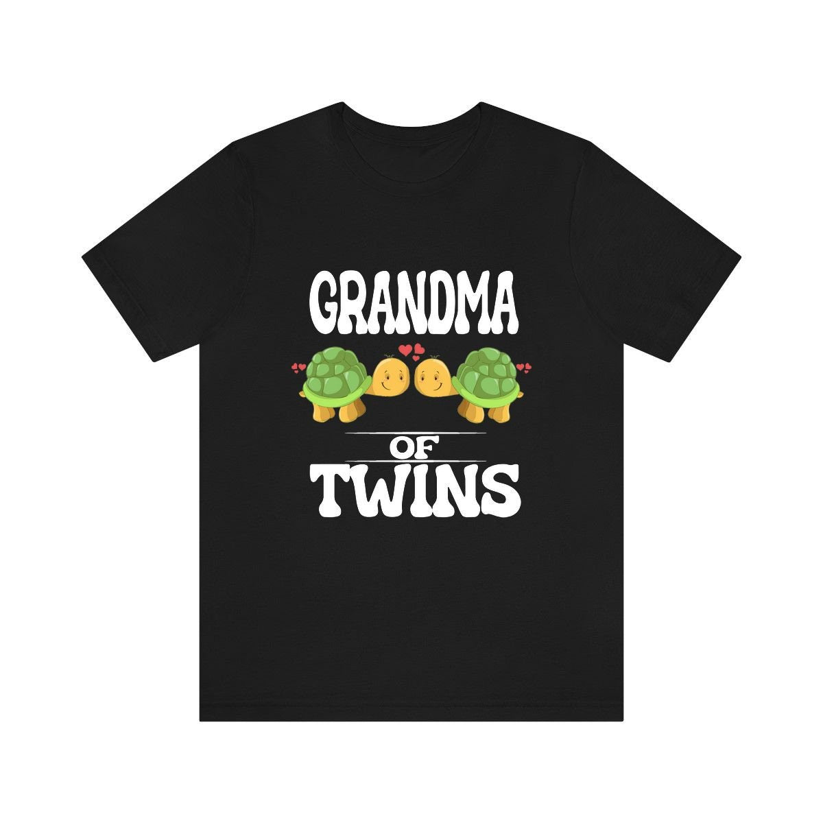 Grandma Of Twins Shirt, Grandma Of Twins Turtles Gift, Grandma Of Twins Announcement Grandmother Gift T-Shirt Image 1