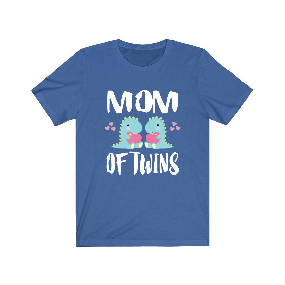 Mom of twins dinosaurs mother announcement tee for dino twin mom