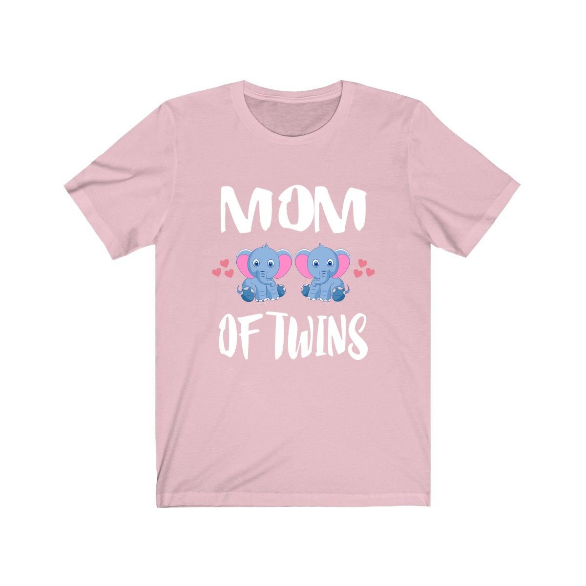 Elephant Mom Of Twins T-Shirt - elephant twins print design