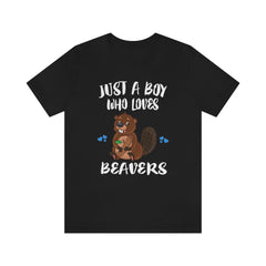 Just A Boy Who Loves Beavers Shirt - beaver print design