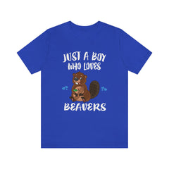 Just A Boy Who Loves Beavers Shirt - beaver print design