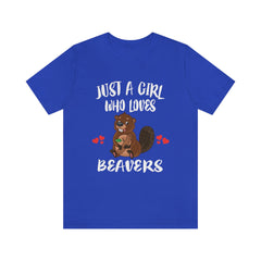 Just A Girl Who Loves Beavers Shirt - beaver print design