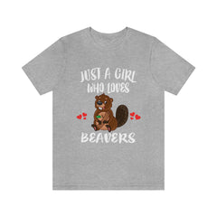 Just A Girl Who Loves Beavers Shirt - beaver print design