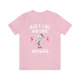 Just A Girl Who Loves Ibises Shirt, Birds Birding Shirt, Ibis Bird Gift, Animals Toddler Infant Kids Gift T-Shirt Image 3