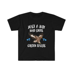 Just A Boy Who Loves Golden Eagles Birds Shirt - golden eagle print design