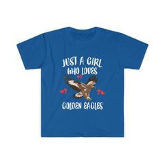 Just A Girl Who Loves Golden Eagles Birds Shirt - golden eagle print design