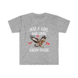 Just A Girl Who Loves Golden Eagles Birds Shirt, Eagle Lover Shirt, Golden Eagle Shirt, Birding Lover Gift, Animal Adult Kids T-Shirt Image 2