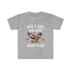 Just A Girl Who Loves Golden Eagles Birds Shirt - golden eagle print design