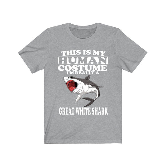 This Is My Human Costume I'm Really A Great White Shark Shirt - great white shark print design