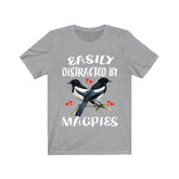 Easily Distracted By Magpies Shirt, Magpie Lover Shirt, Birding Shirt, Magpie Lover Gift, Animal Adult Kids T-Shirt Image 1