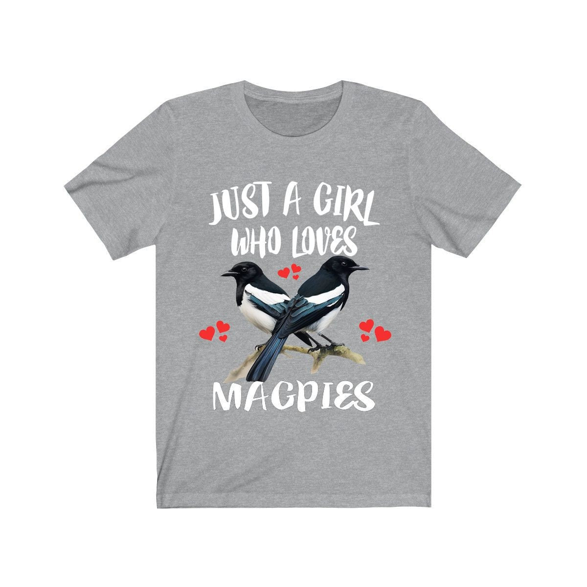Just A Girl Who Loves Magpies Shirt, Magpie Lover Shirt, Birding Shirt, Magpie Lover Gift, Animal Adult Kids T-Shirt Image 1
