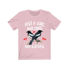 Just A Girl Who Loves Magpies Shirt - magpie print design