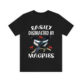 Easily Distracted By Magpies Shirt, Magpie Lover Shirt, Birding Shirt, Magpie Lover Gift, Animal Adult Kids T-Shirt Image 2