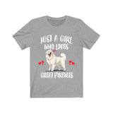 Just A Girl Who Loves Great Pyrenees Dogs Shirt, Great Pyrenees Dog Lover Shirt, Dog Shirt, Great Pyrenees Owner Gift Adult Kids T-Shirt Image 3