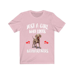 Just A Girl Who Loves Weimaraners Shirt - Weimaraner print design