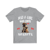 Just A Girl Who Loves Mastiffs Shirt, Dog Lover Shirt, Mastiff Dog, Animal Toddler Infant Kids Gift T-Shirt Image 3