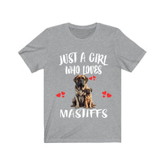Just A Girl Who Loves Mastiffs Shirt - Mastiff print design
