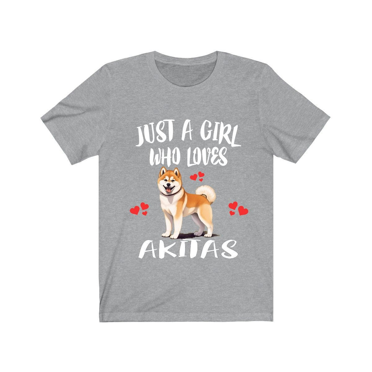 Akita Dog T-Shirt for Girls - akita dog print design