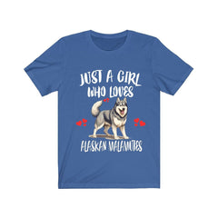Just A Girl Who Loves Alaskan Malamutes Shirt - Alaskan Malamute print design