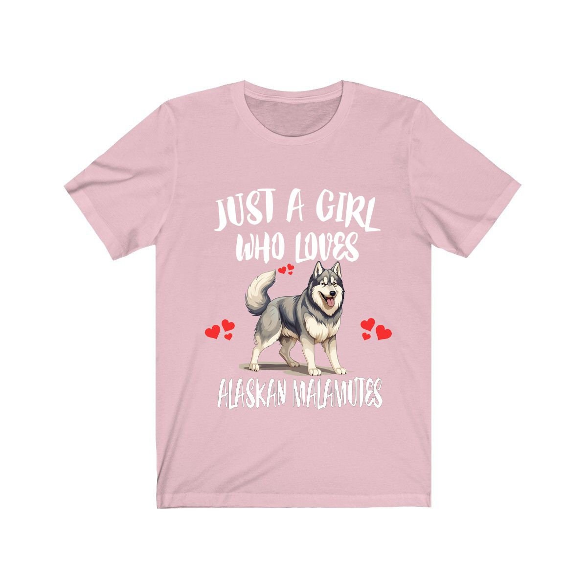 Just A Girl Who Loves Alaskan Malamutes Shirt - Alaskan Malamute print design